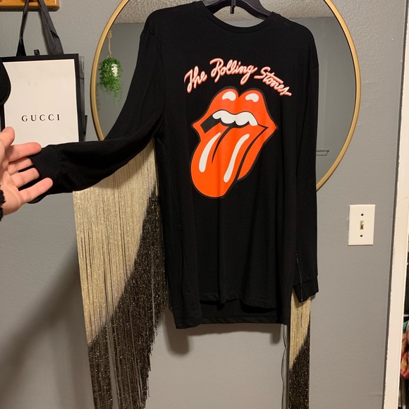 gucci rolling stones shirt
